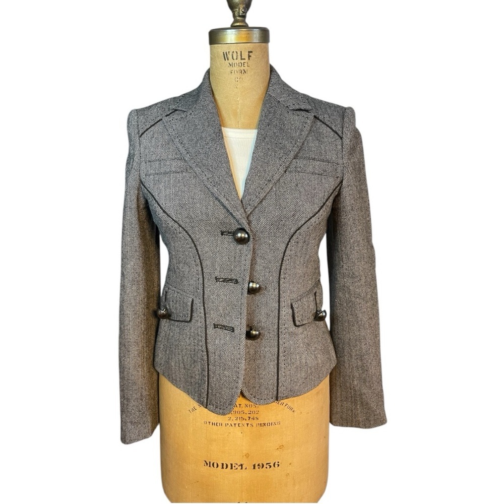 Sandra Angelozzi | Herringbone tweed blazer